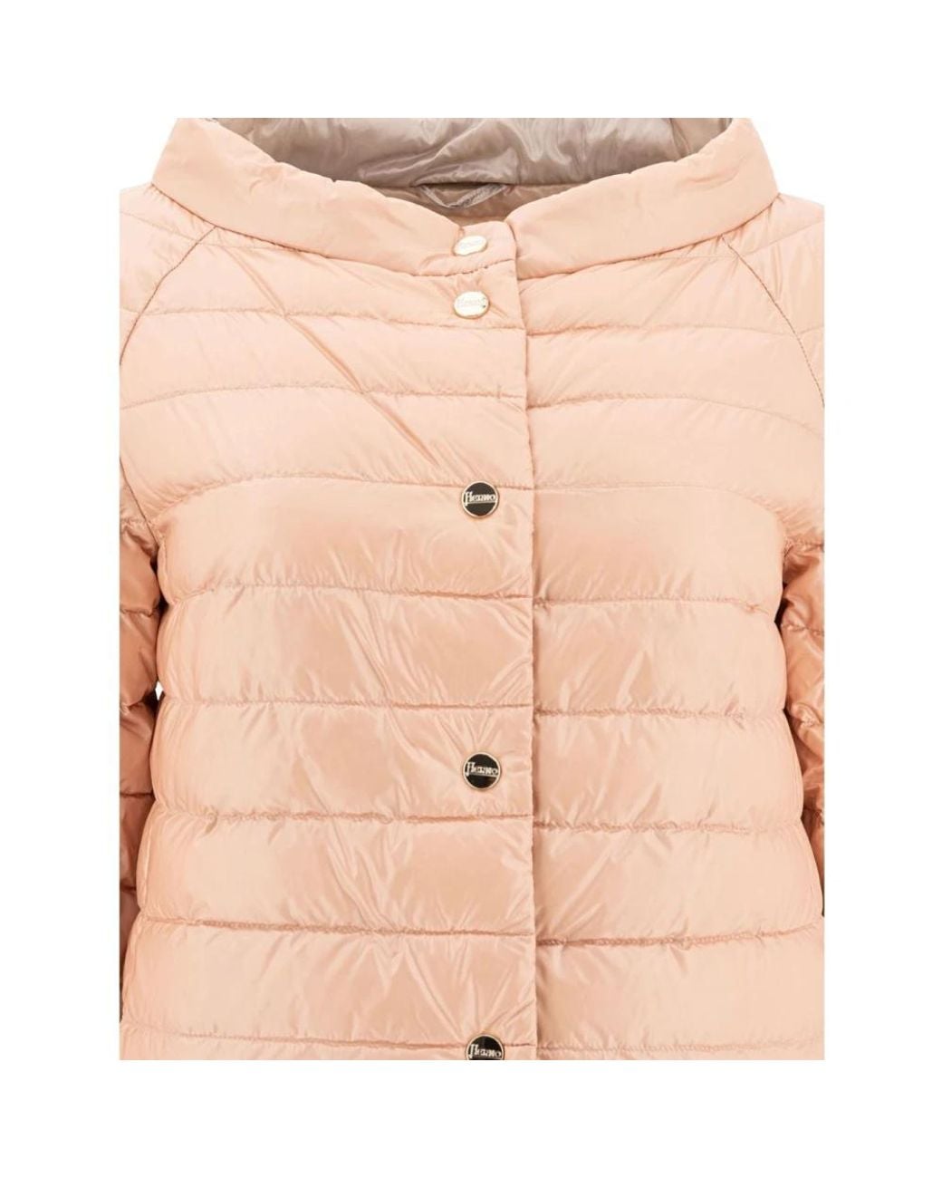 Herno Jassen ,Roze ,Roze Gewatteerde Boothalsjas in het Natural