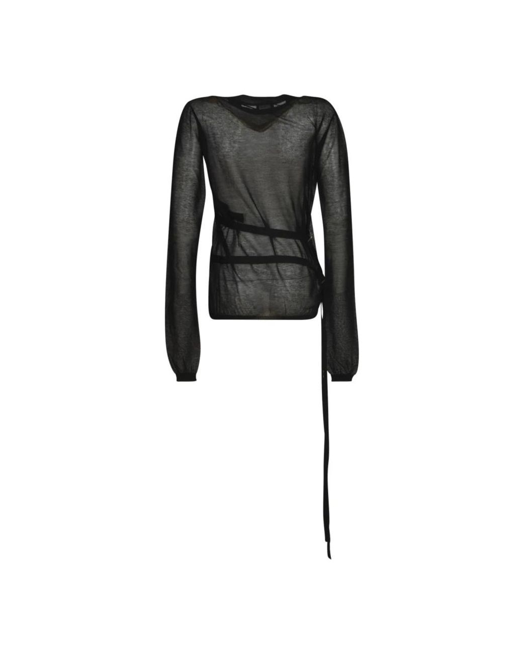 Ann Demeulemeester Black Long Sleeve T-Shirts