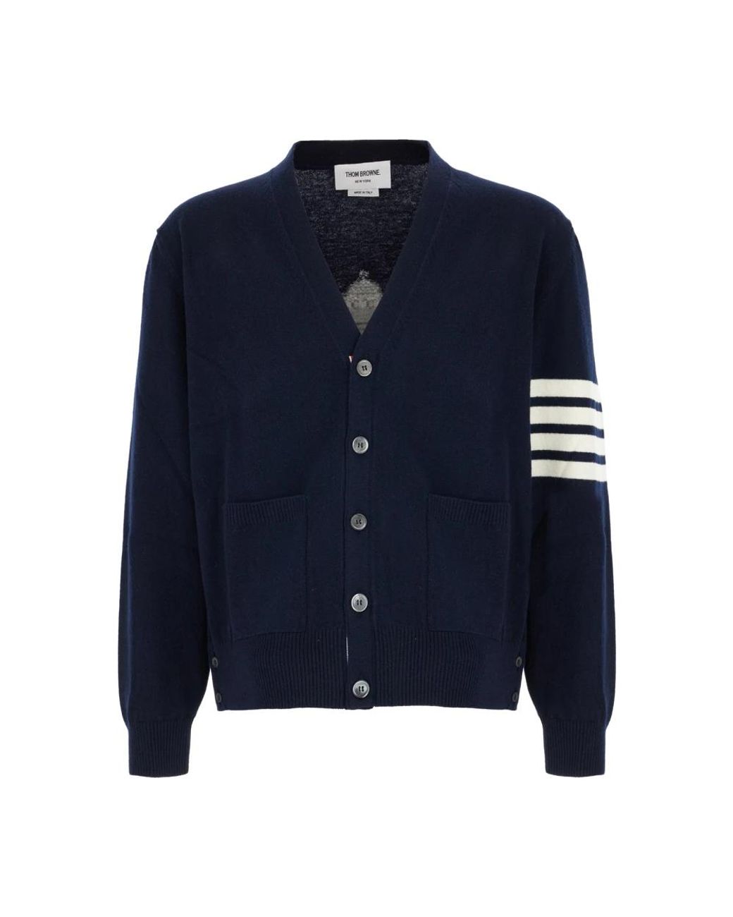 Thom Browne Truien & Vesten ,Blauw ,Wol Stijlvolle Gebreide Collectie in het Blue voor heren