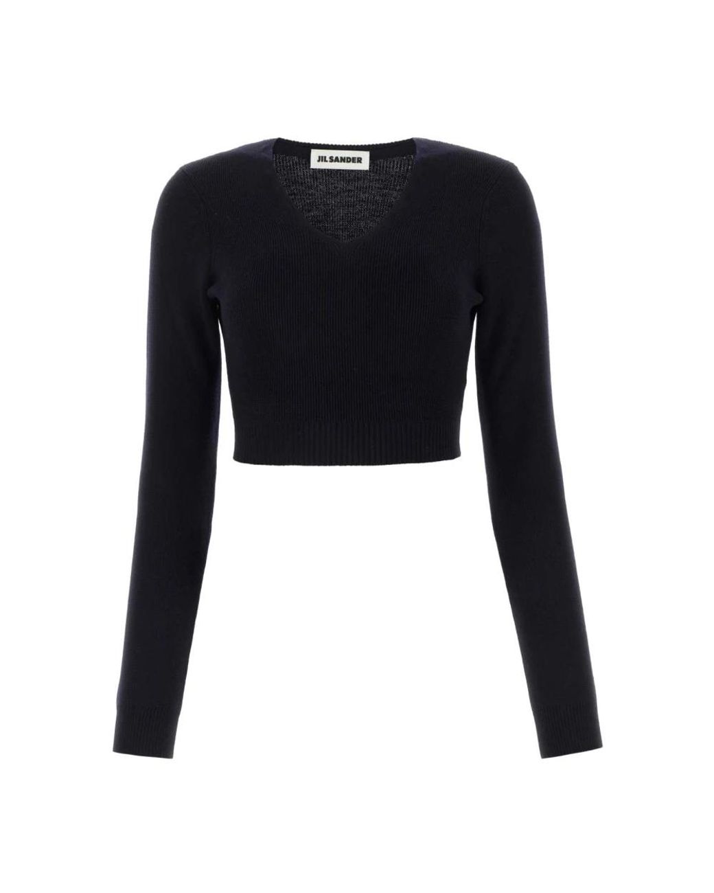 Jil Sander Black V-Neck Knitwear