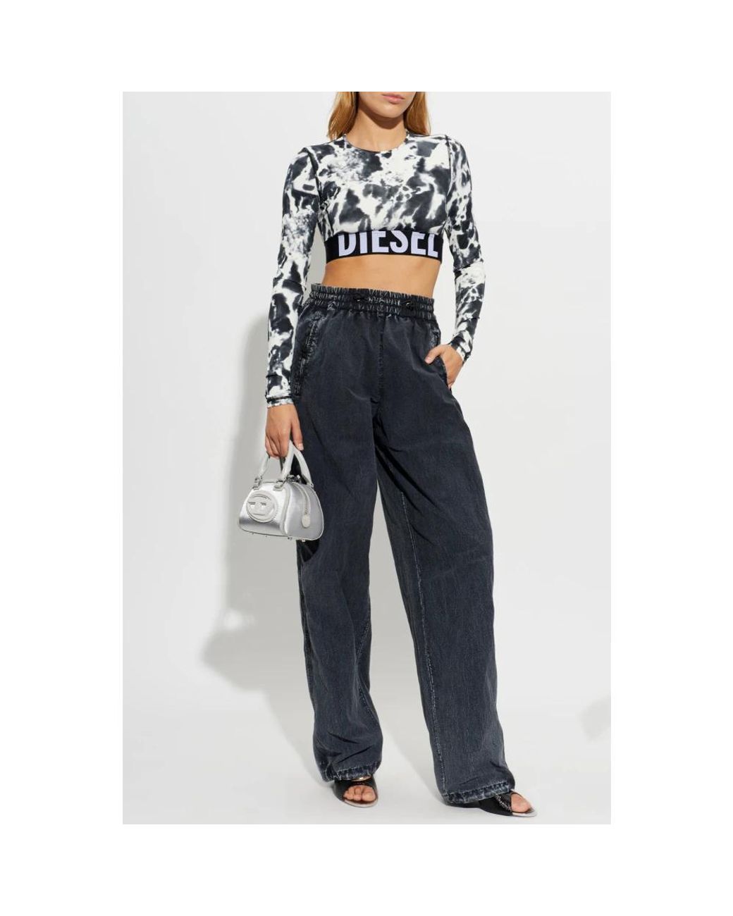 DIESEL Black Long Sleeve T-Shirts