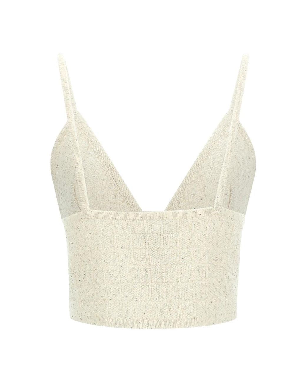 Alessandra Rich White Sleeveless Tops