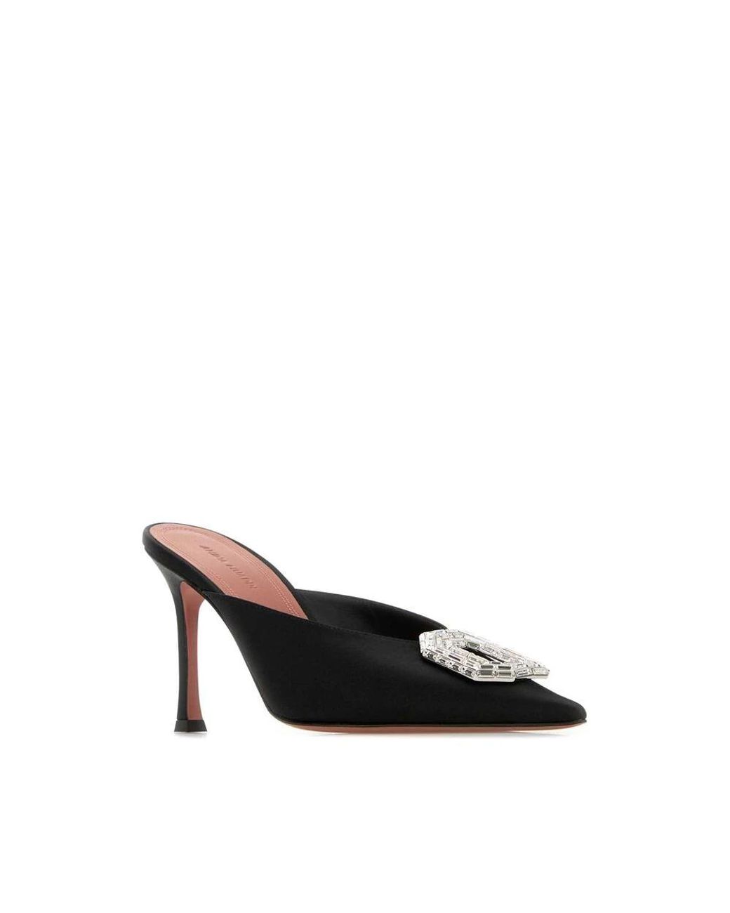 AMINA MUADDI Black Heeled Mules