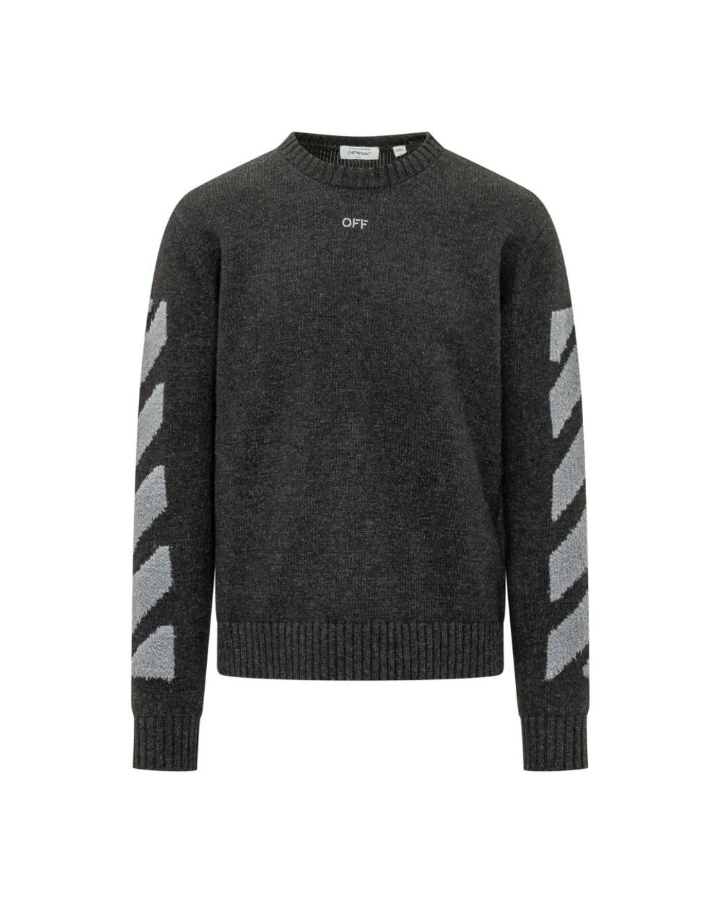 Off-White c/o Virgil Abloh Black Round-Neck Knitwear for men