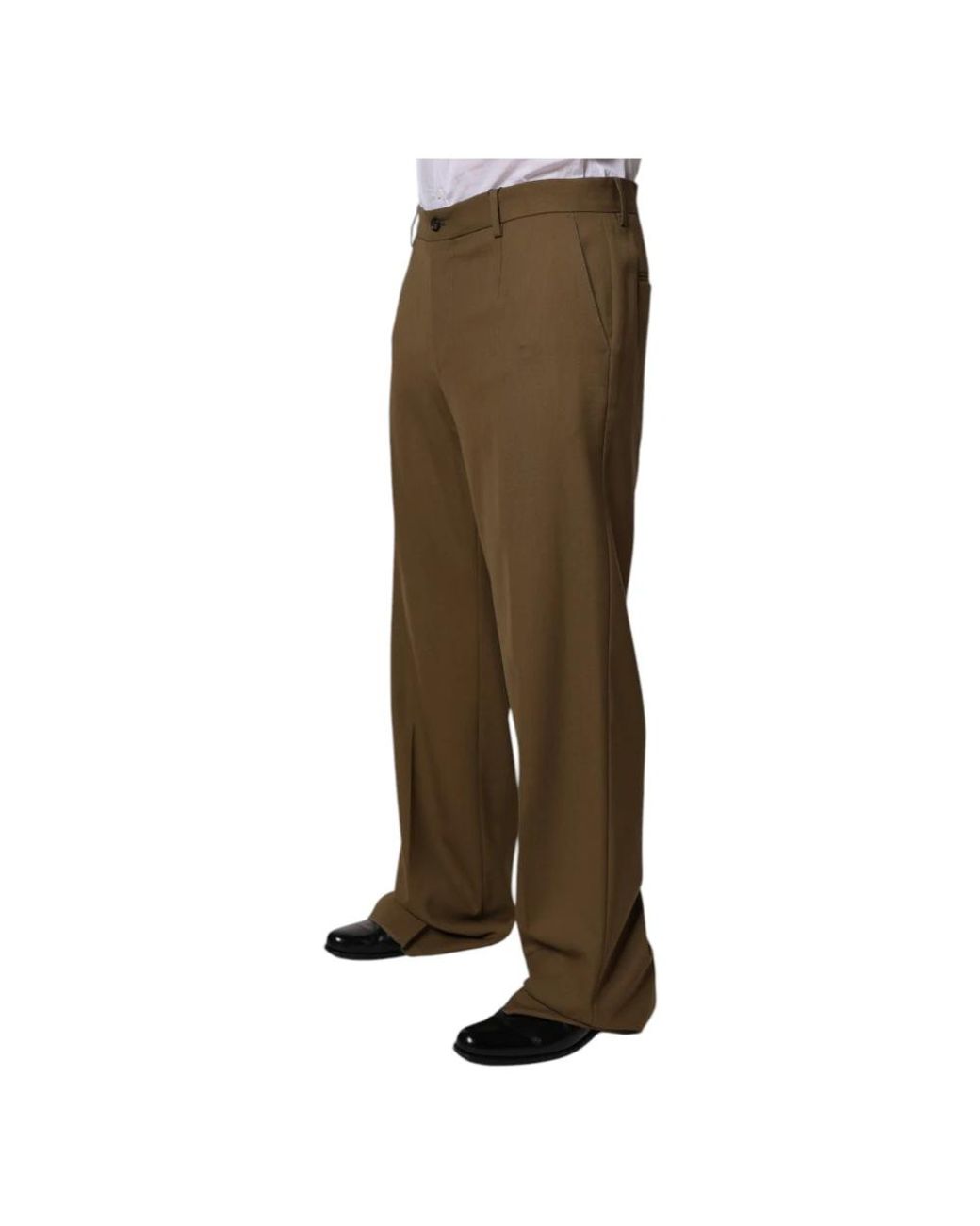Dolce & Gabbana Brown Straight Trousers for men