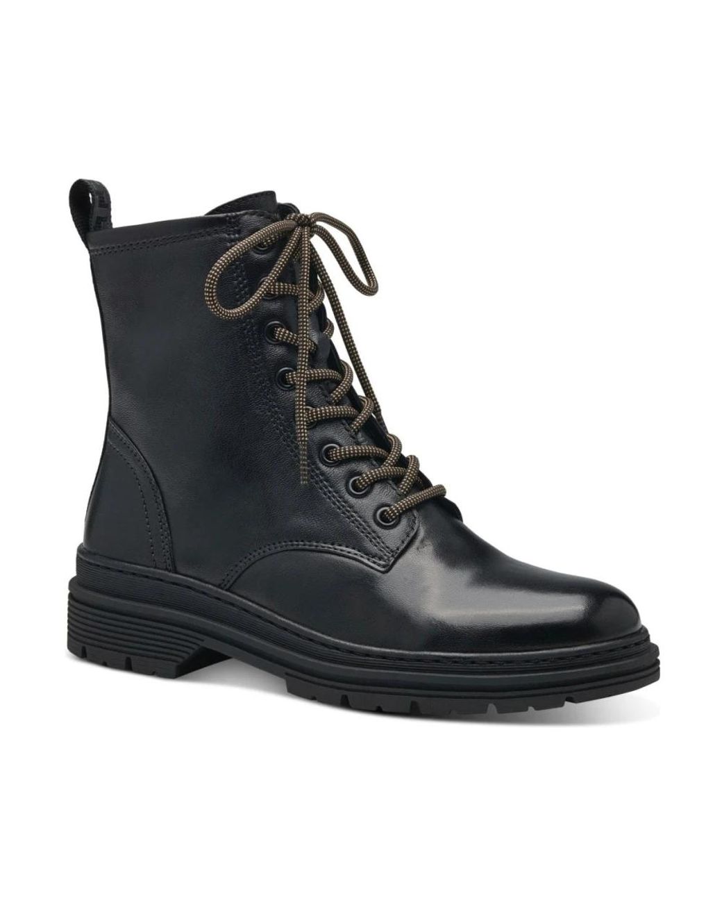 Tamaris Black Lace-Up Boots