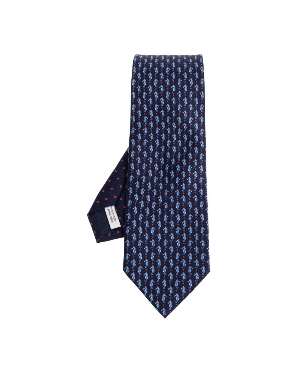 Ferragamo Cavalluccio Seidenkrawatte in Blue für Herren