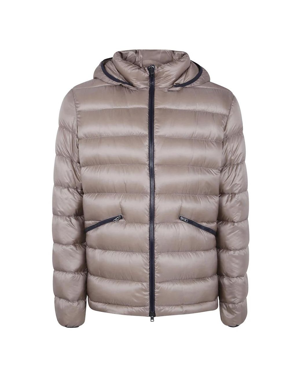Herno Jassen ,Bruin ,Licht Sportjack Met Afneembare Capuchon in het Gray voor heren