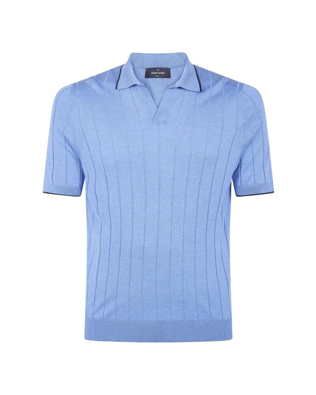 Gran Sasso Blue Polo Shirts for men