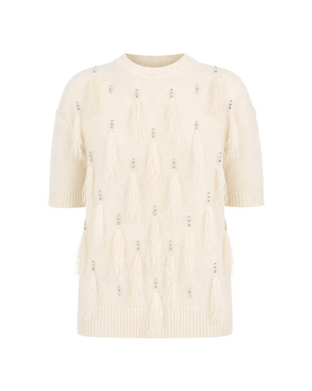 Max Mara Natural Round-Neck Knitwear
