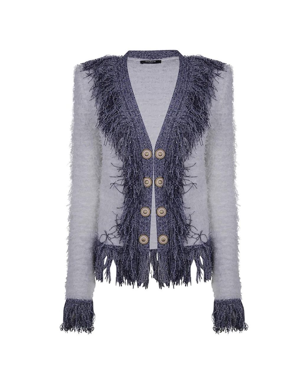 Tweed Jackets Balmain en coloris Blue