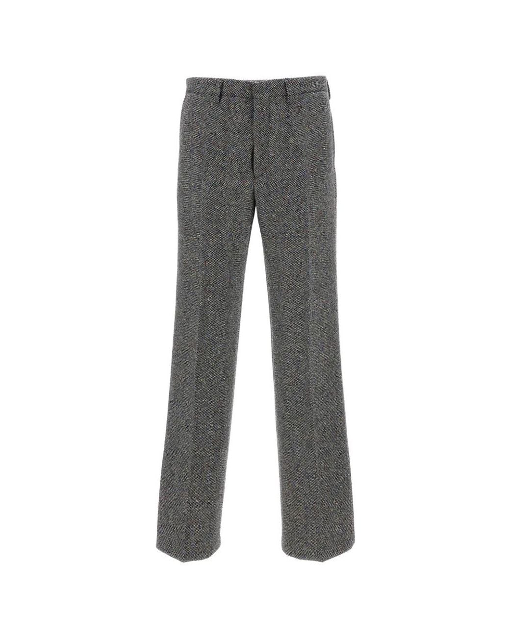 Dries Van Noten Gray Straight Trousers for men