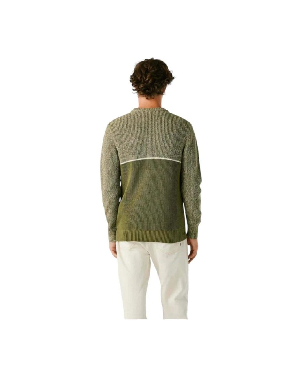 Pepe Jeans Green Round-Neck Knitwear for men