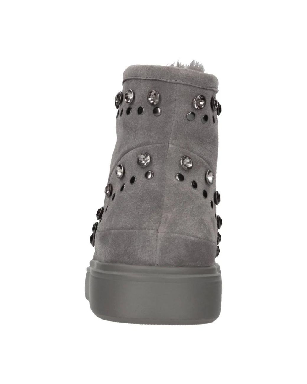 Emanuélle Vee Gray Ankle Boots
