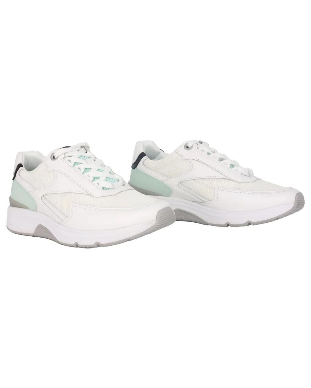 Gabor White Rollender sneaker - weiß/grün