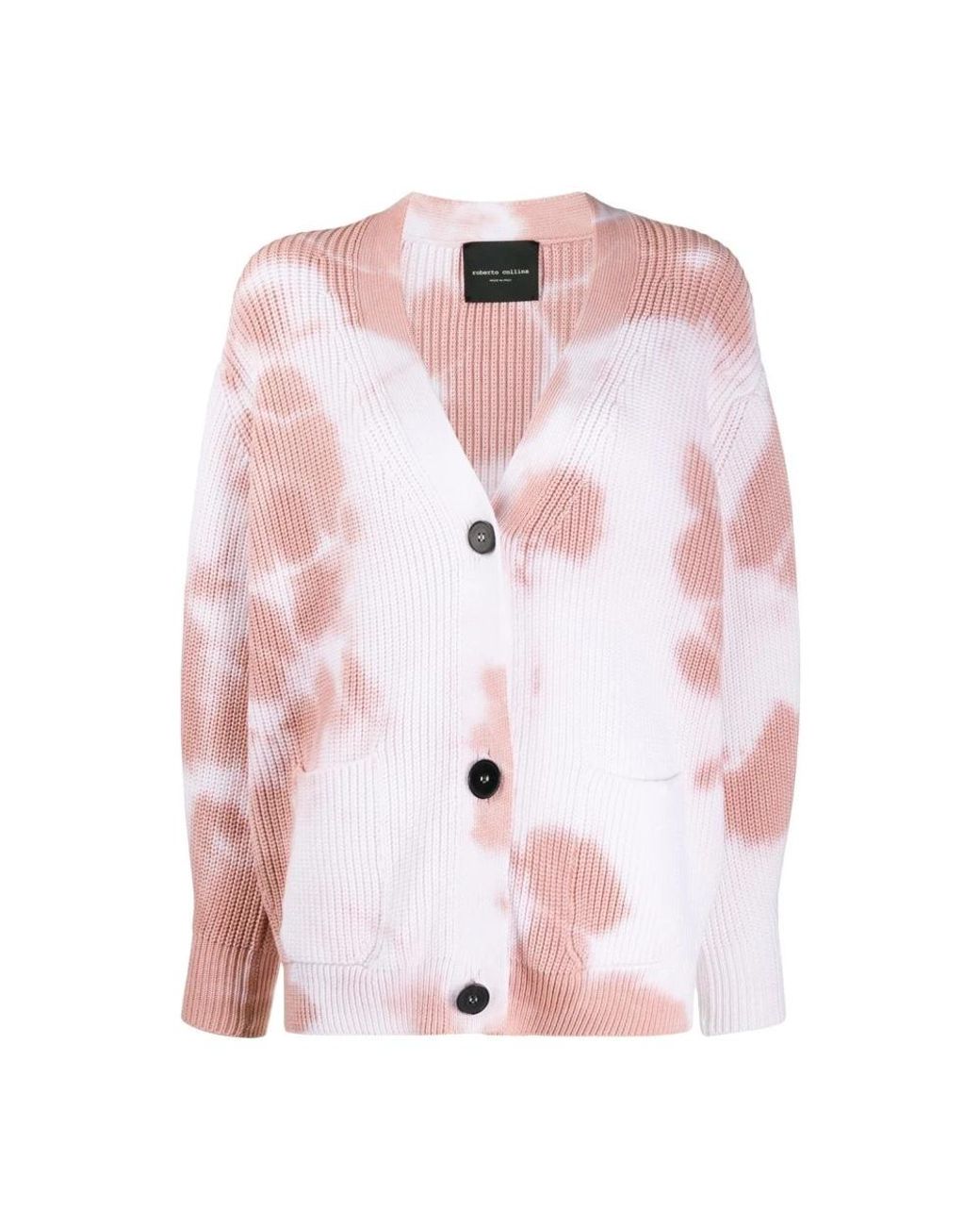 Roberto Collina Truien & Vesten ,Wit ,Katoen Cardigan in het Pink