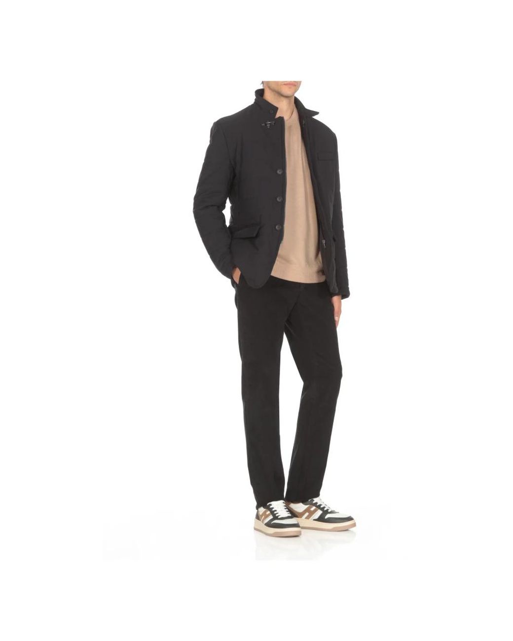 Fay Natural Round-Neck Knitwear for men