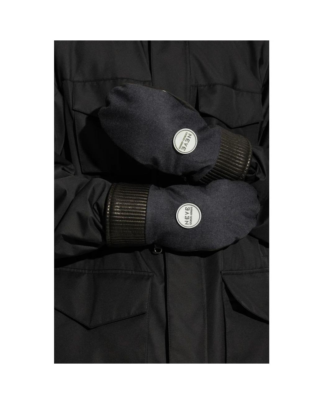 Giorgio Armani Handschuhe Mit Logo in Black für Herren