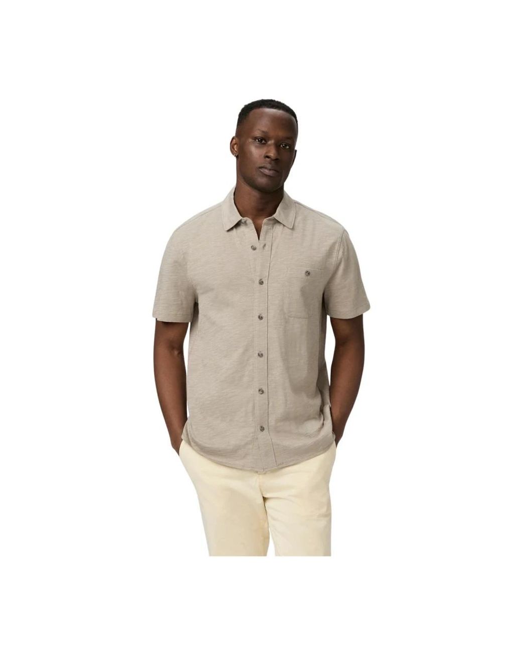 PAIGE Natural Short Sleeve Shirts for men