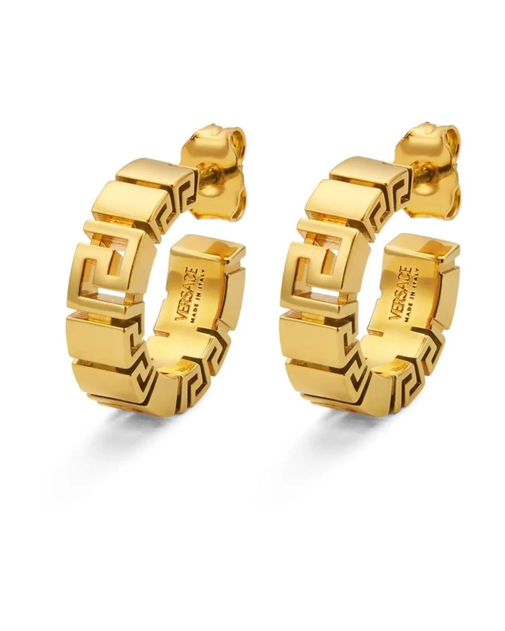 Versace Metallic Greca Motif Hoop