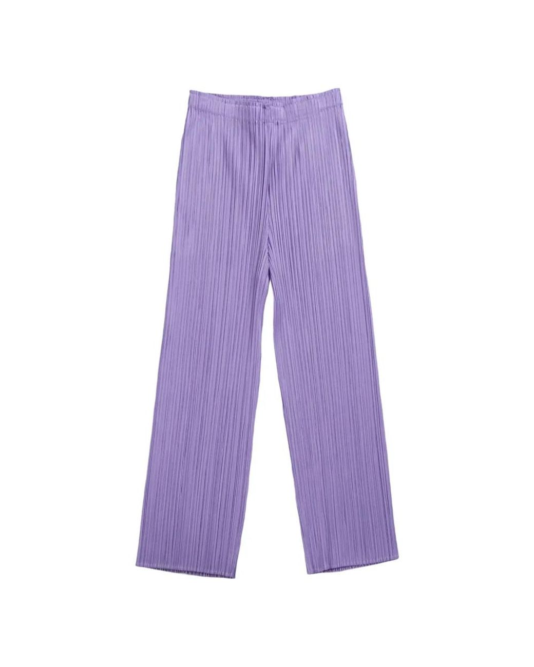 Issey Miyake Purple Cropped Trousers