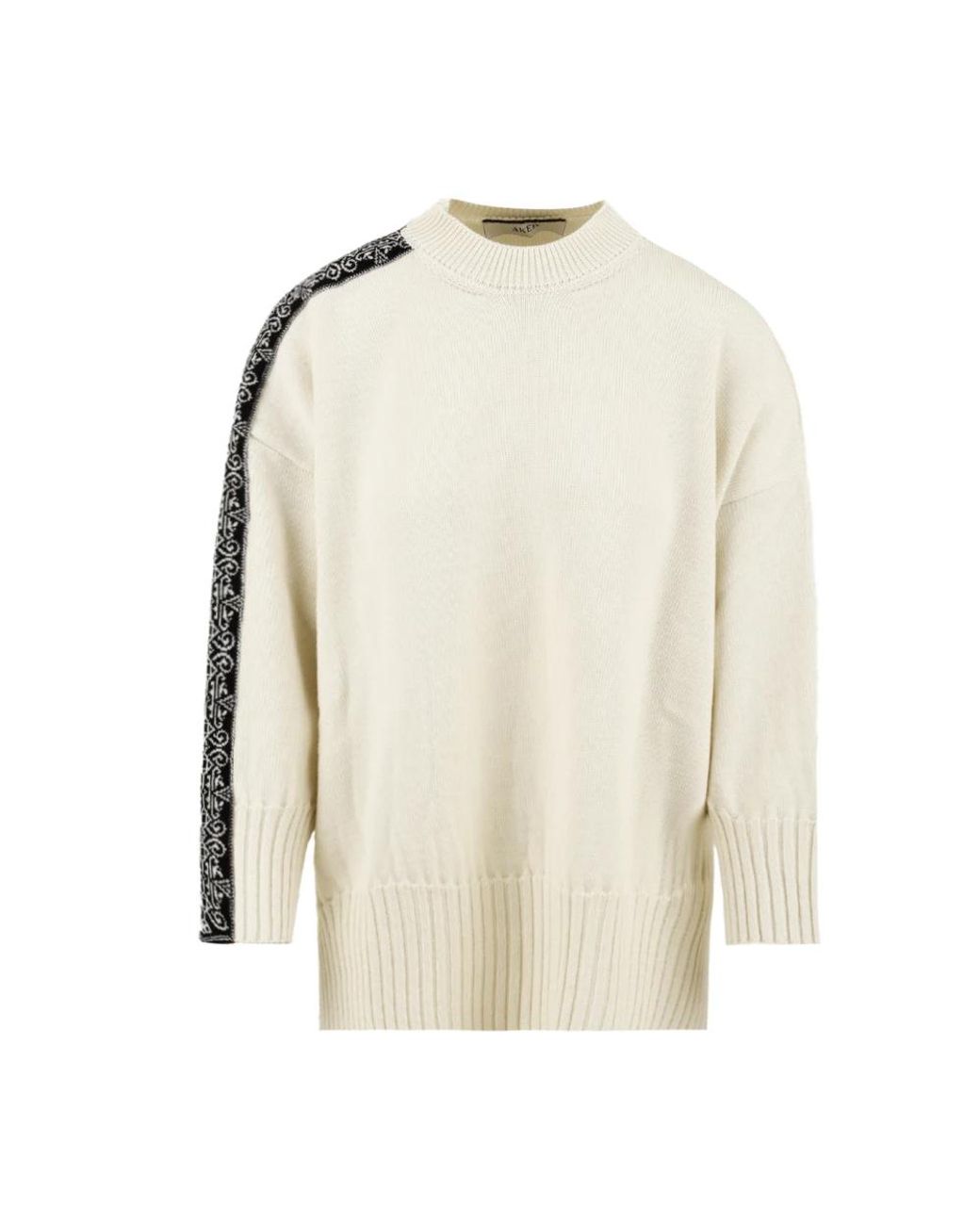 Akep White Round-Neck Knitwear