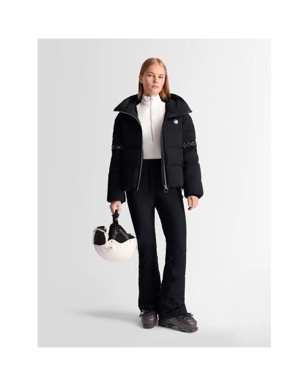 Fusalp Jassen ,Zwart ,Polyester Barsy Eyelet Down Jacket in het Black