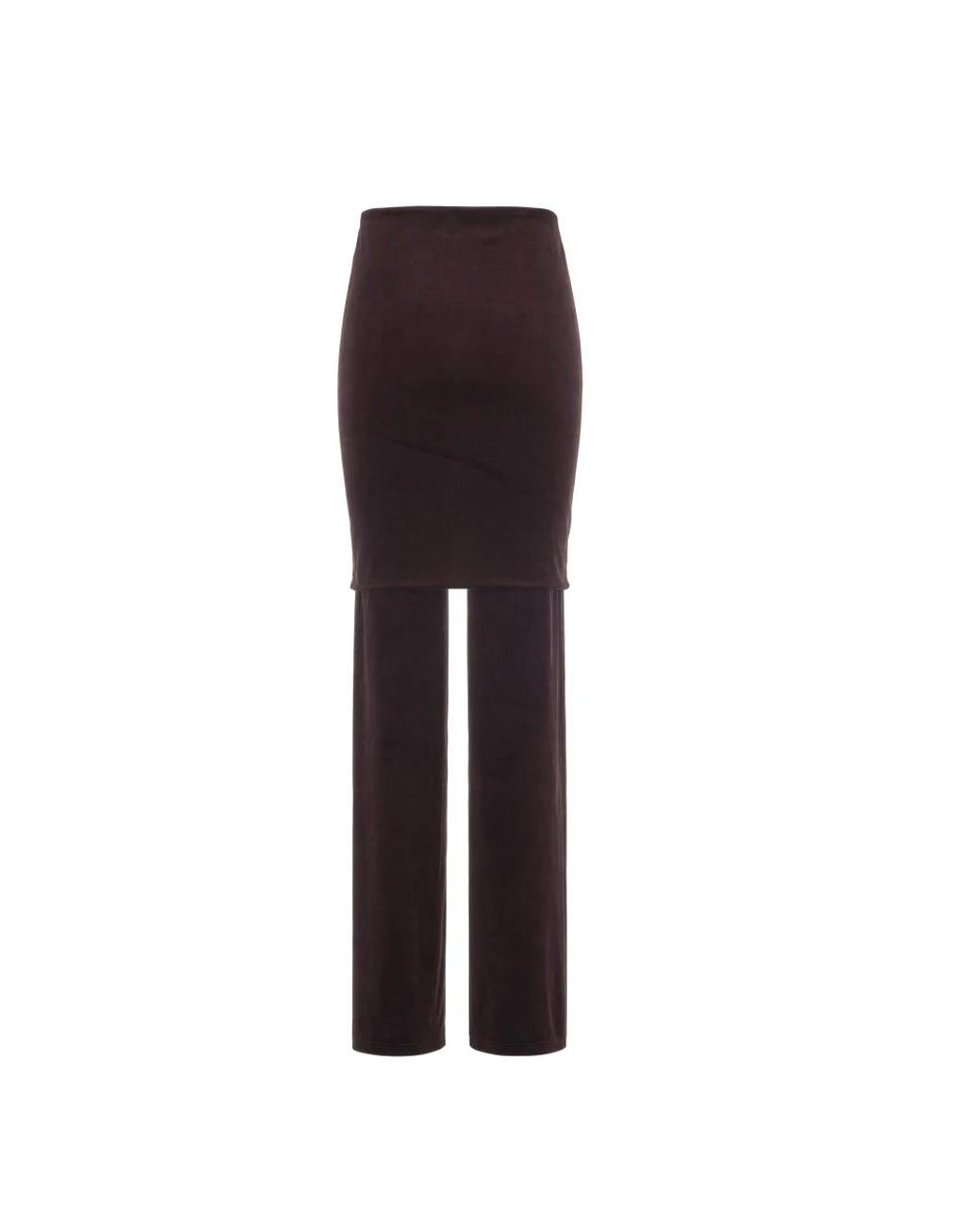 ANDAMANE Brown Straight Trousers