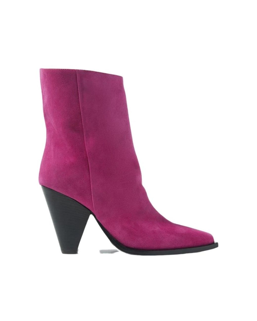 Scarosso Purple Heeled Boots