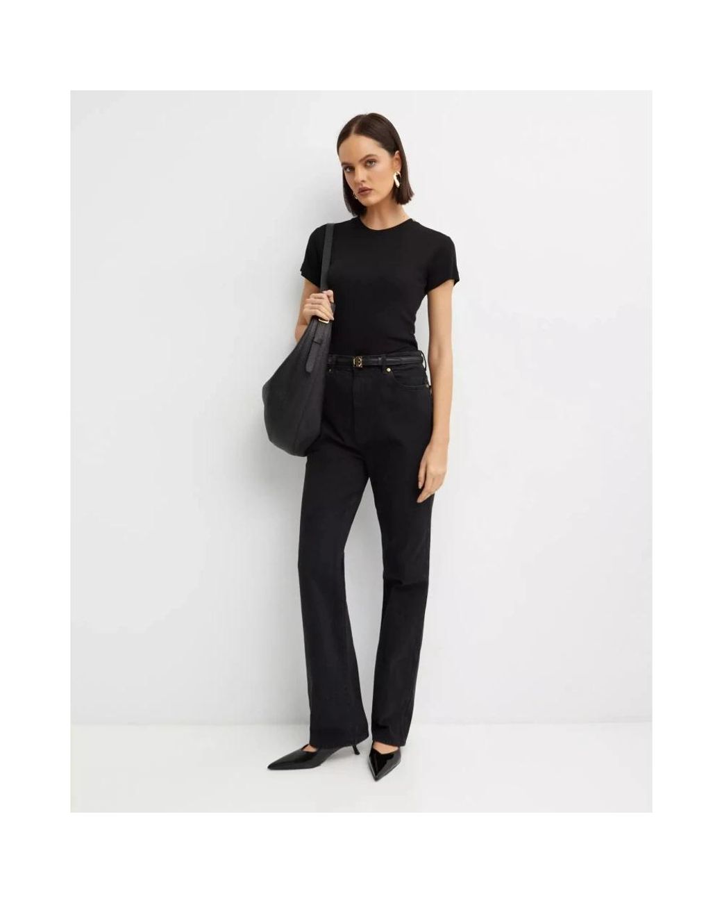 Khaite Black Straight Fit Jeans