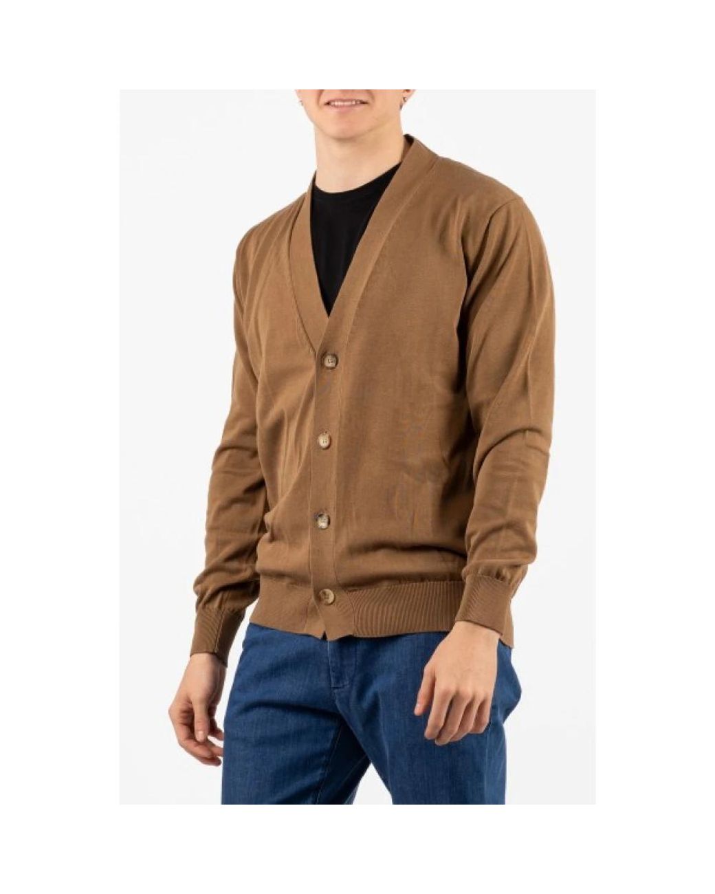 FILIPPO DE LAURENTIIS Natural Cardigans for men