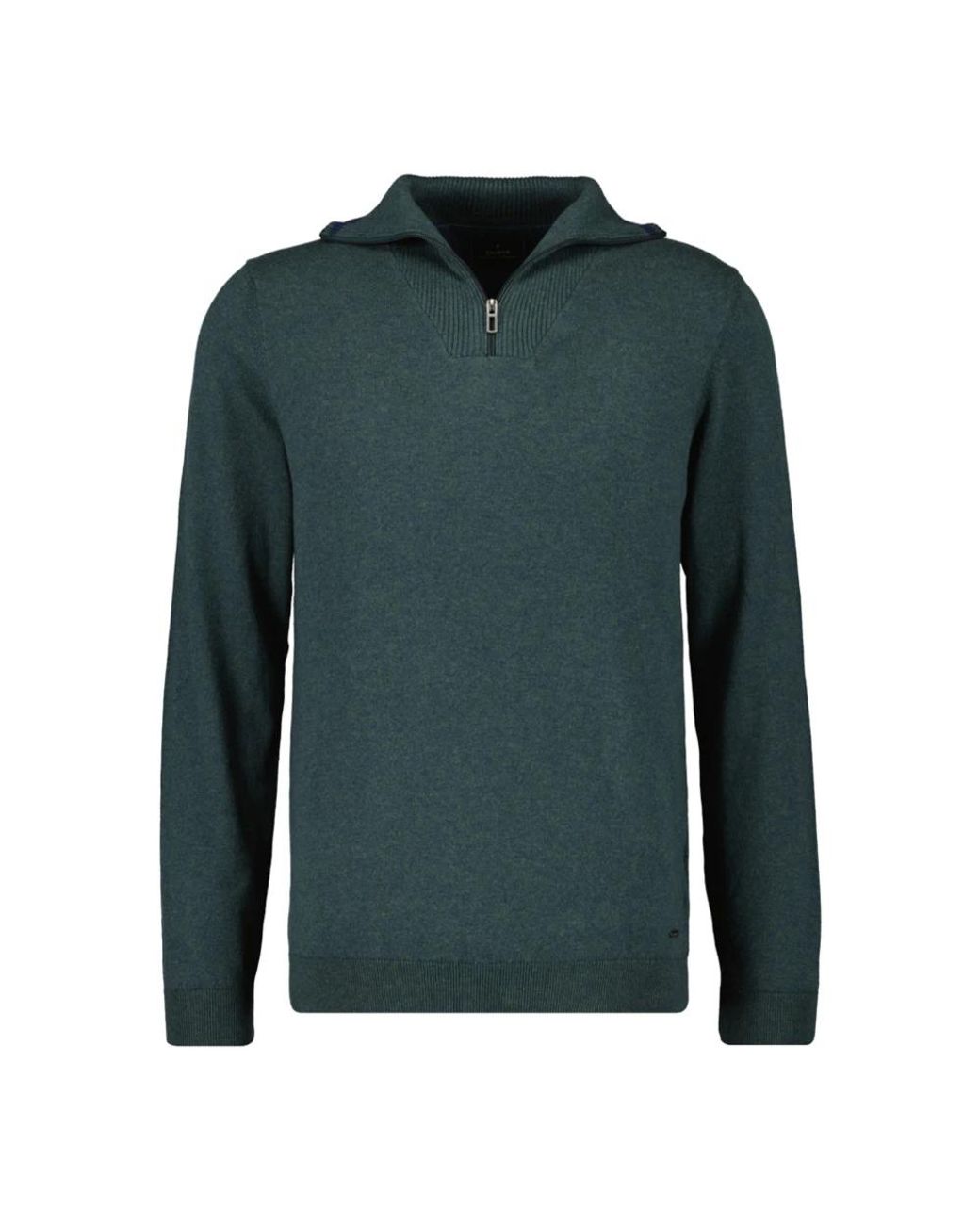 RAGMAN Mock Neck Zip Pullover in Green für Herren