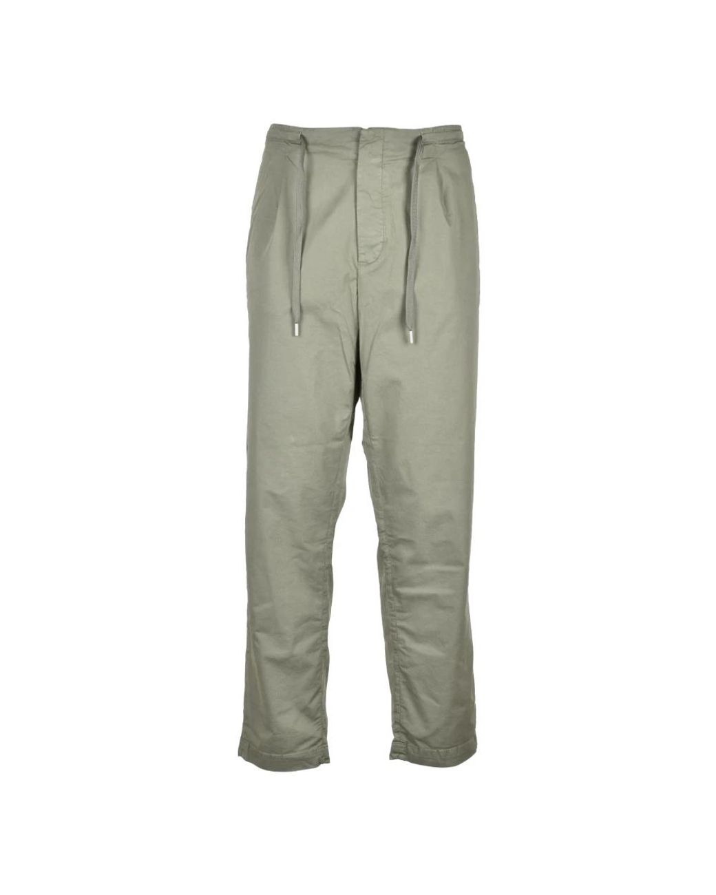 Replay Green Cropped Trousers for men