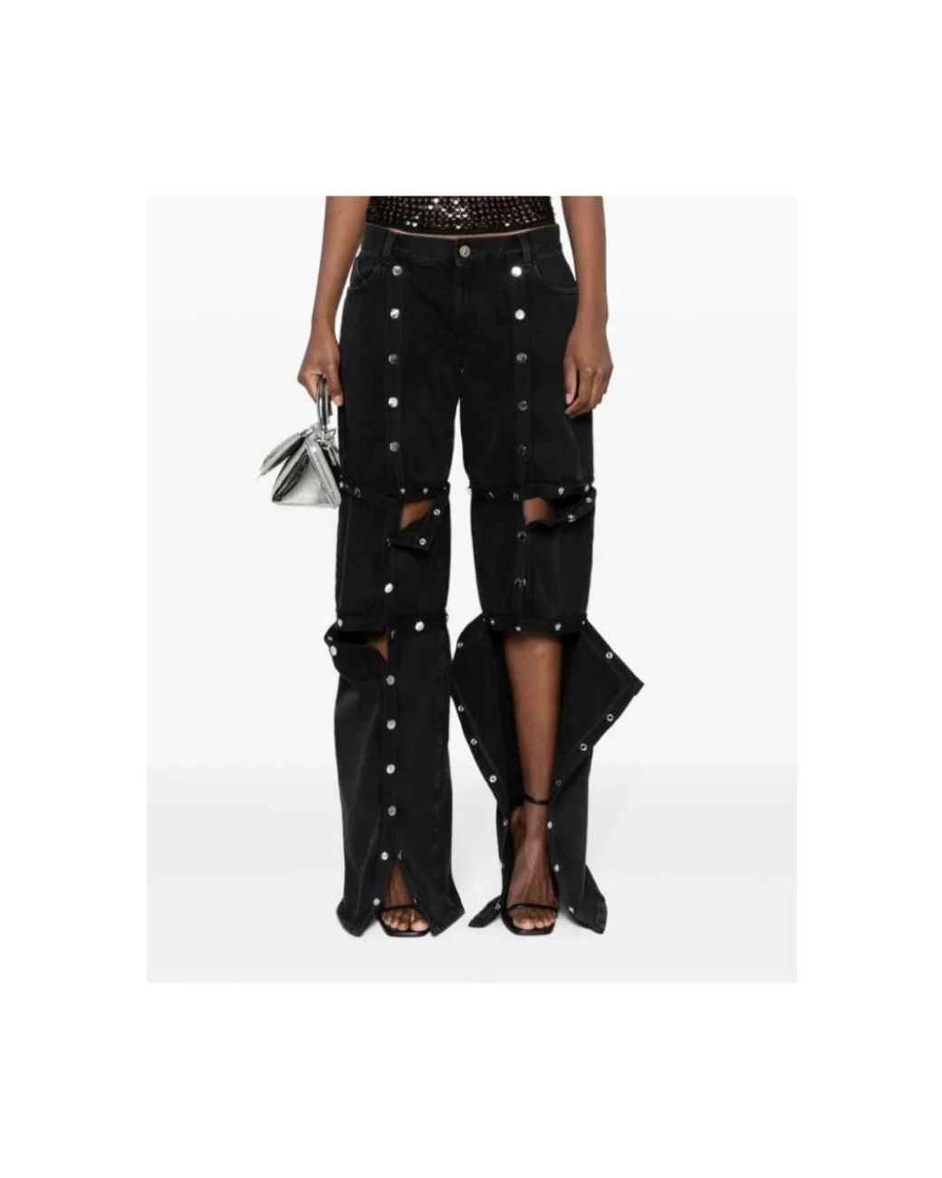 The Attico Black Straight Jeans