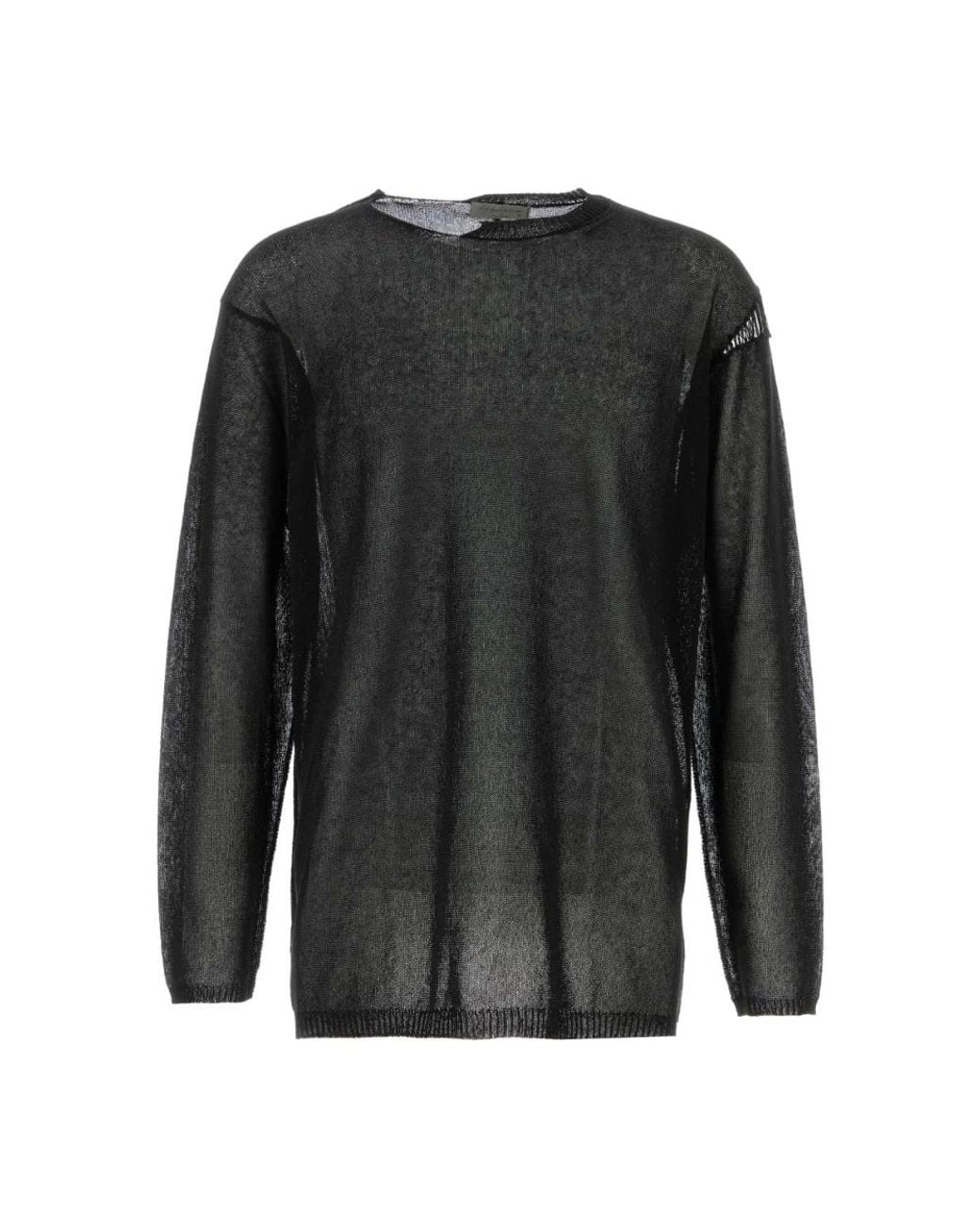 Yohji Yamamoto Black Round-Neck Knitwear for men