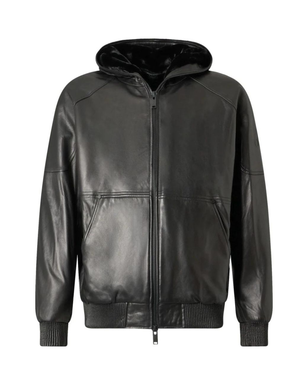 Moose Knuckles Black Leather Jackets for men