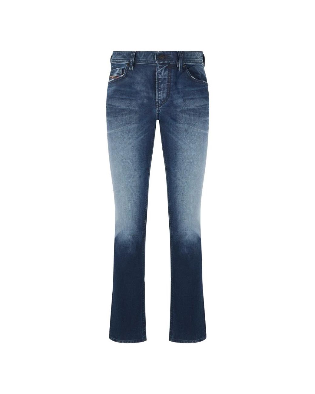 DIESEL Blue Straight Fit Jeans for men