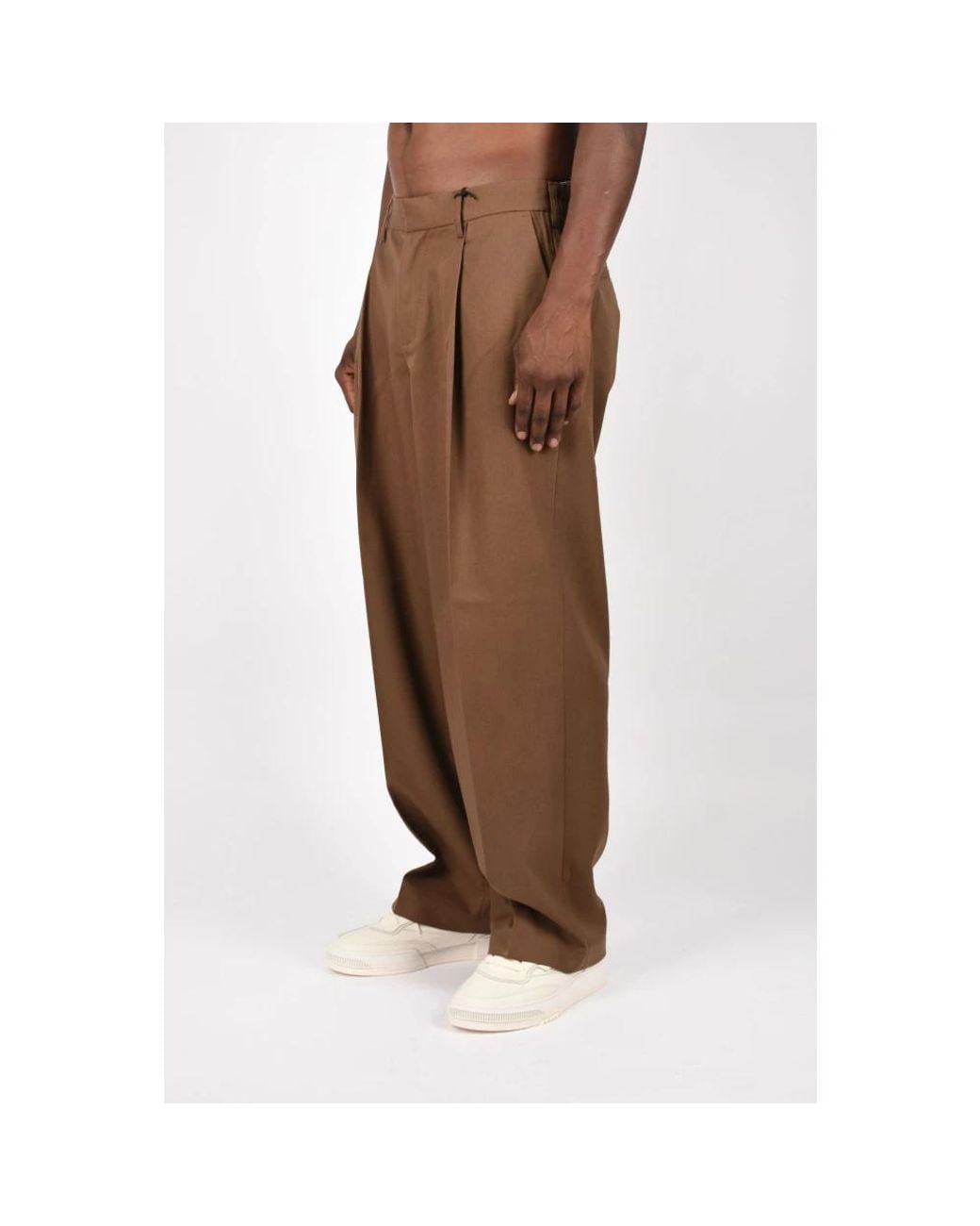 New Amsterdam Surf Association Brown Wide Trousers for men