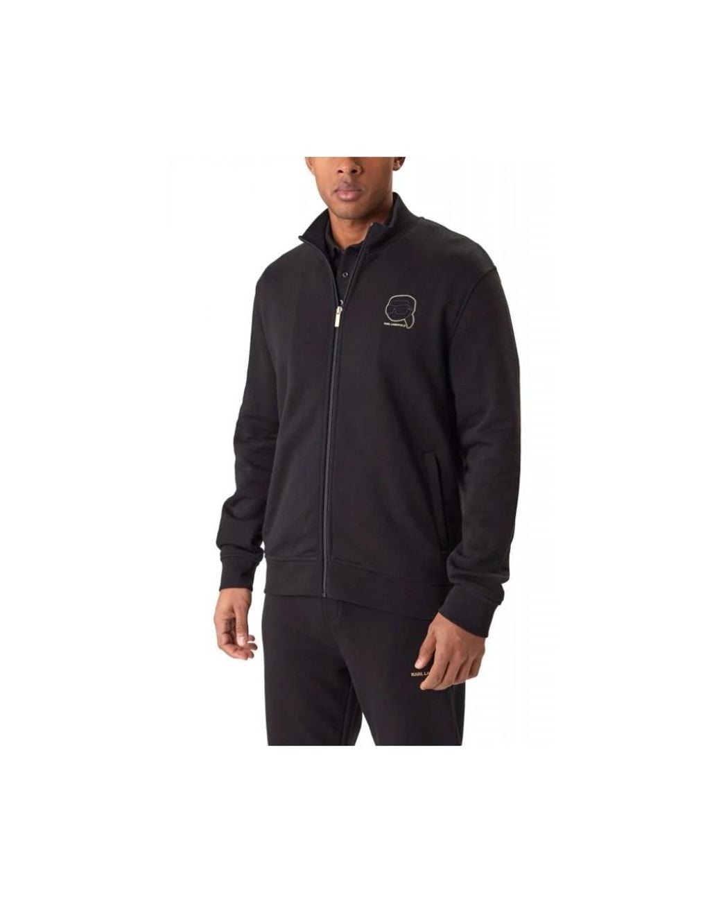 Karl Lagerfeld Black Zip-Throughs for men