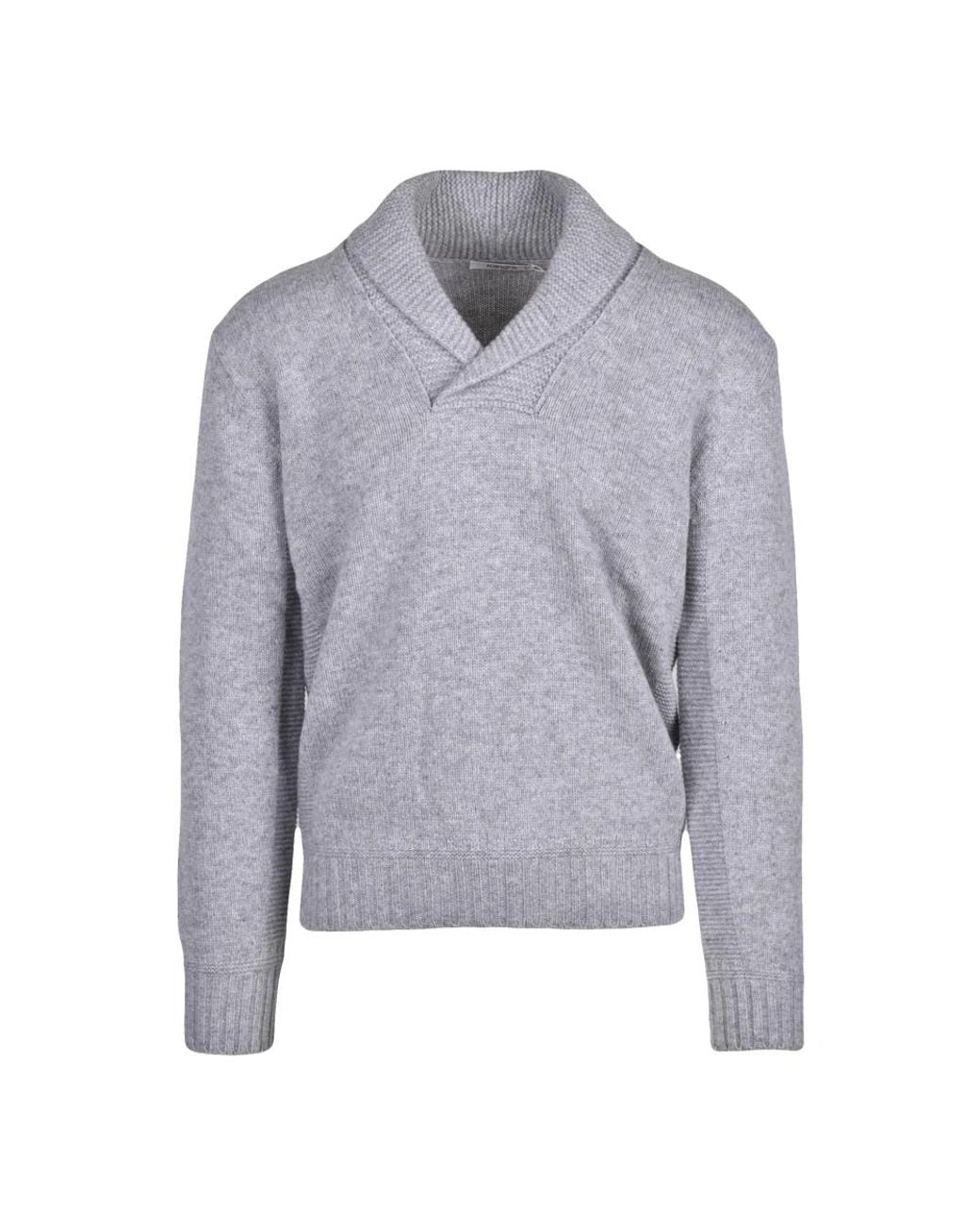 Kangra Gray Round-Neck Knitwear for men