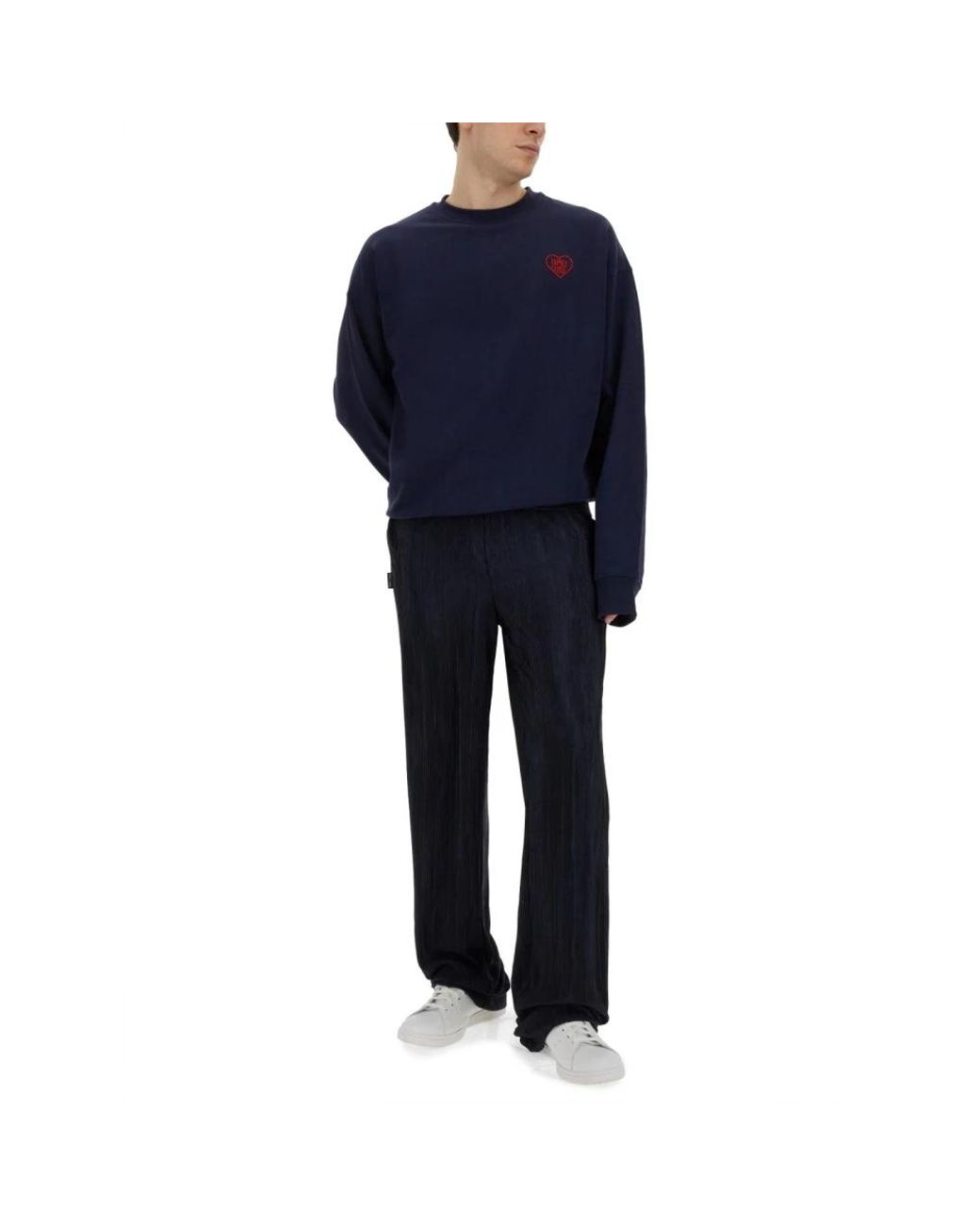 FAMILY FIRST Black Wide Trousers for men
