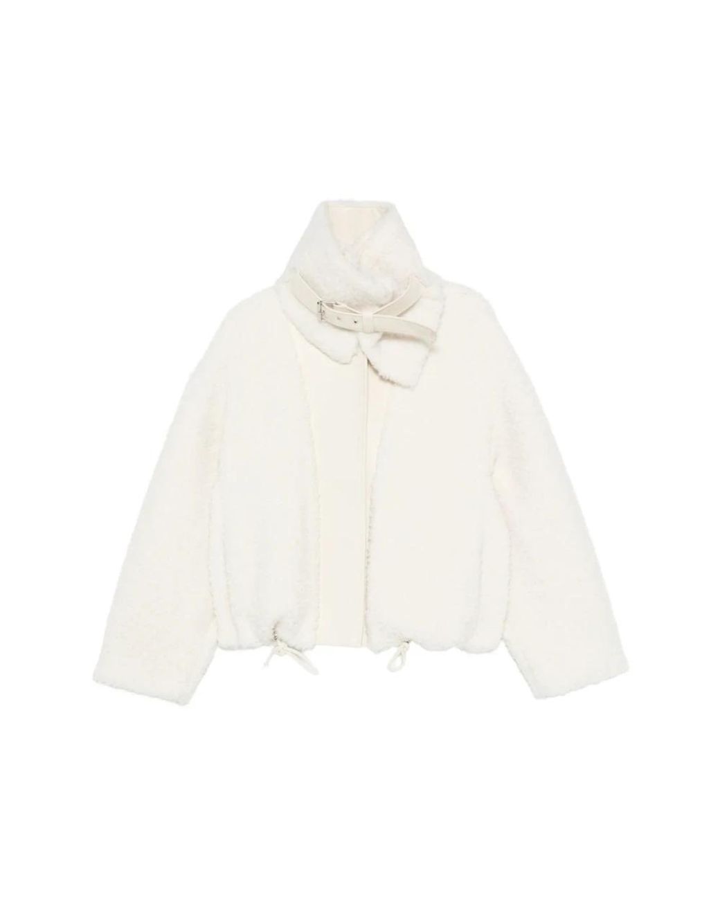 Sportmax White Faux Fur & Shearling Jackets