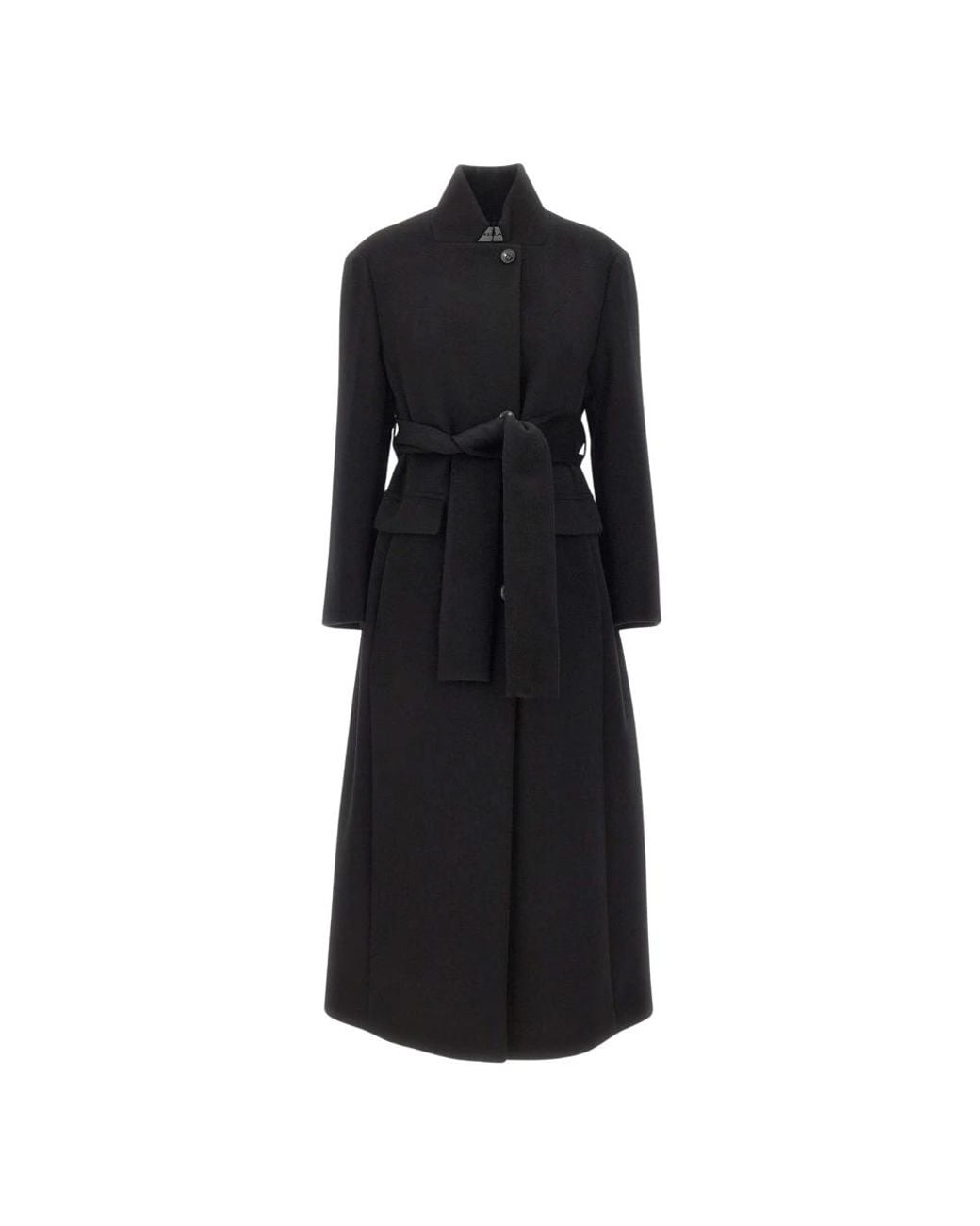 Marella Black Belted Coats