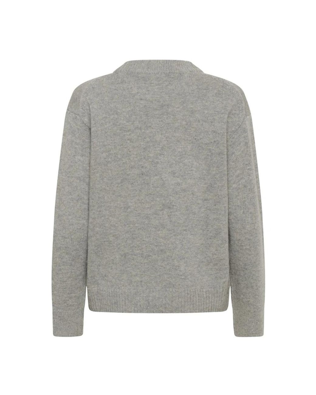 Part Two Gray Round-Neck Knitwear