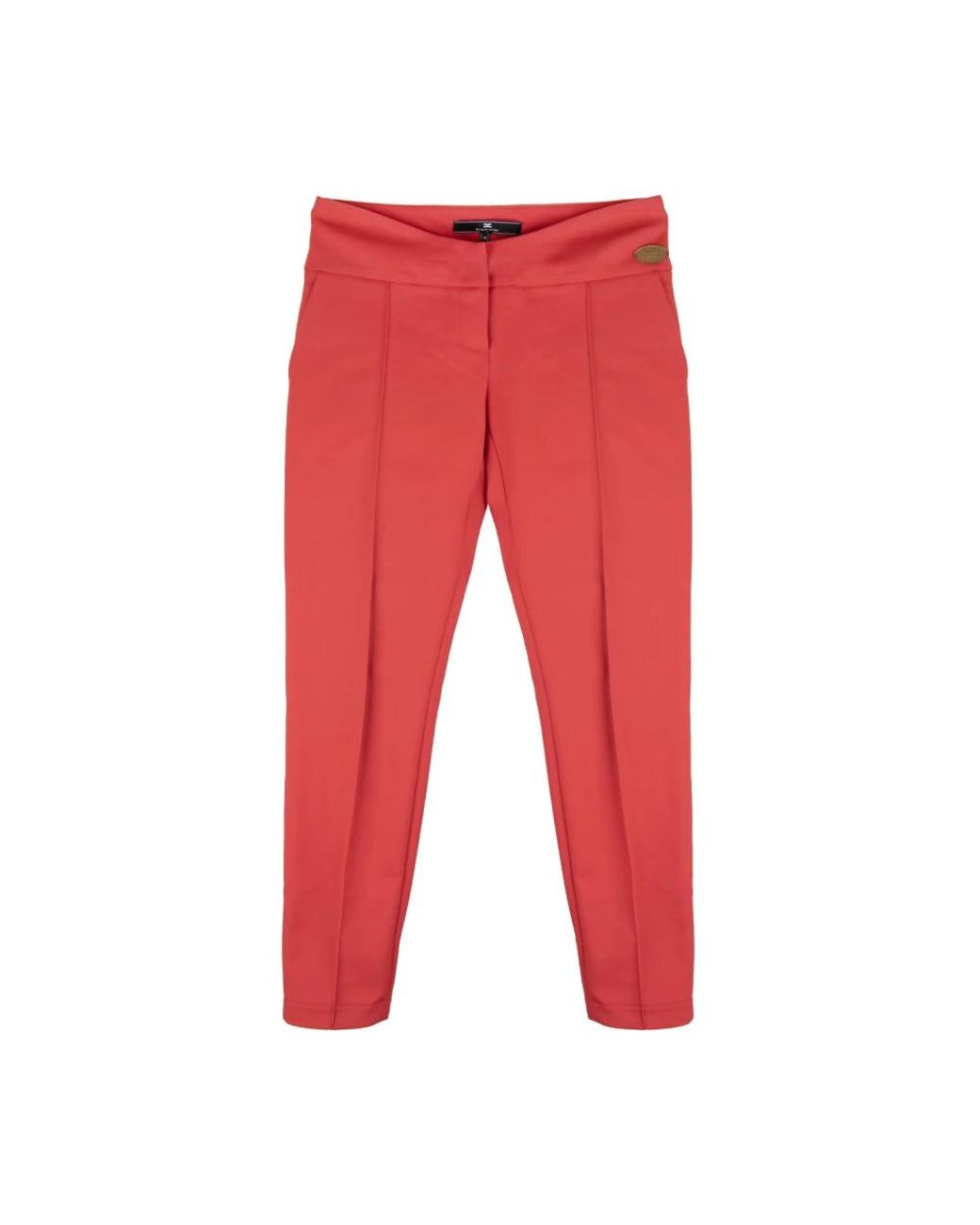 Elisabetta Franchi Red Slim-Fit Trousers