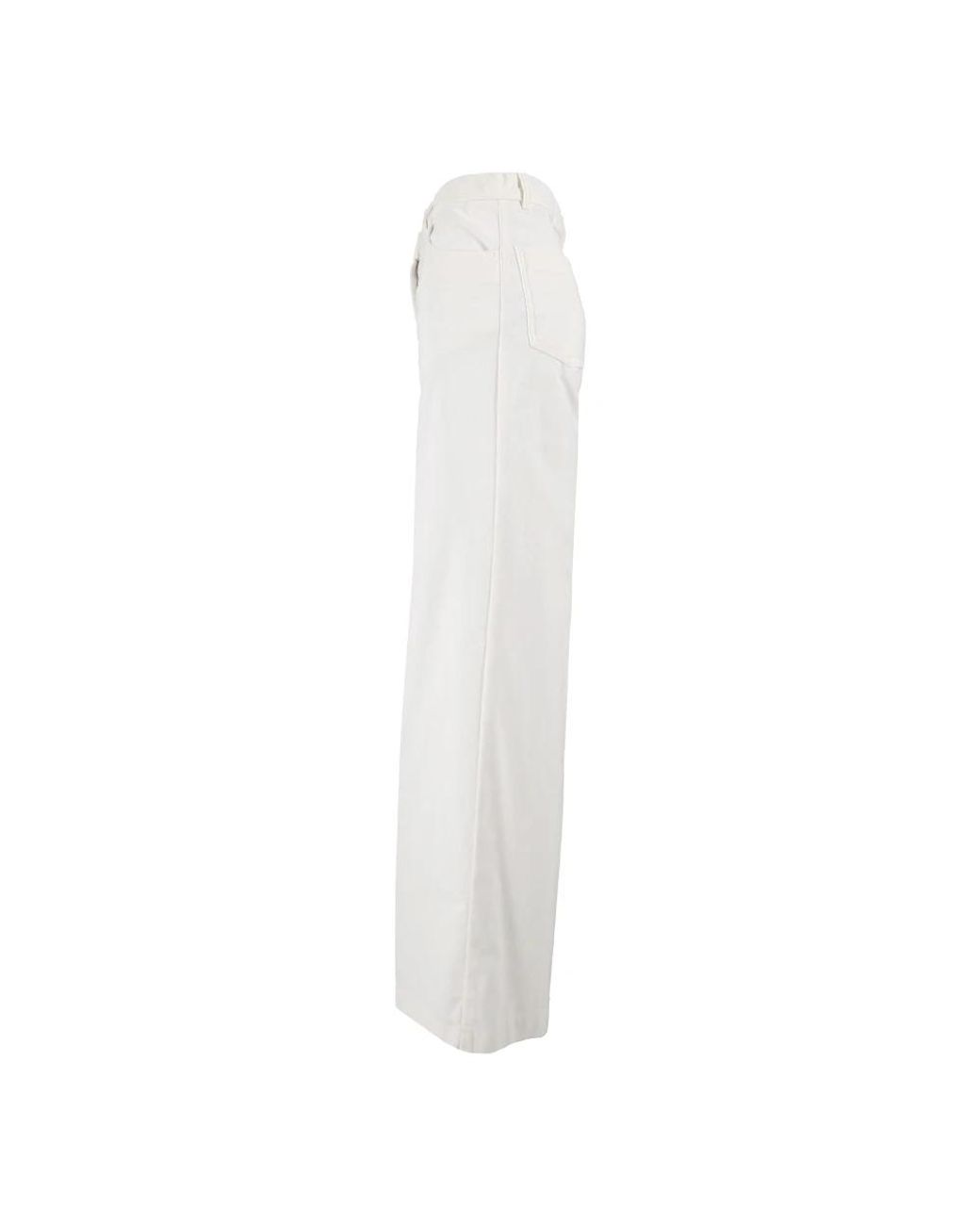 Aspesi White Wide Trousers