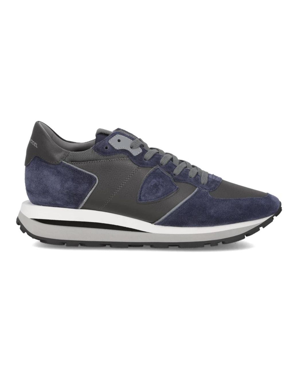 Philippe Model Schoenen ,Veelkleurig ,Katoen Sneakers Trpx Haute Running in het Blue voor heren