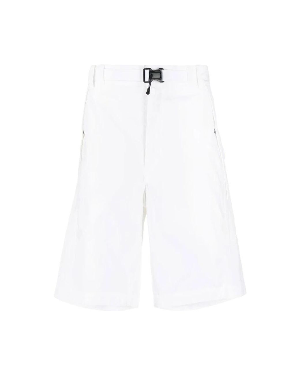 C P Company White Long Shorts for men