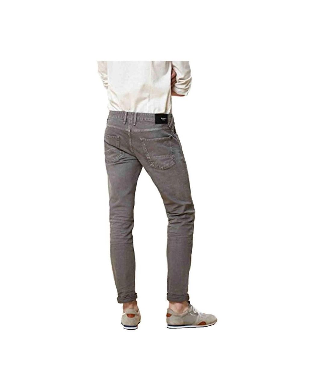 Pepe Jeans Gray Slim-Fit Trousers for men