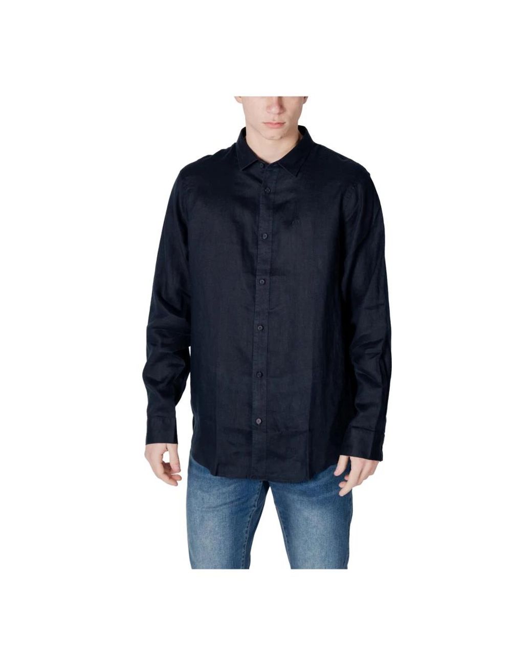ARMANI EXCHANGE Blue Casual Shirts for men